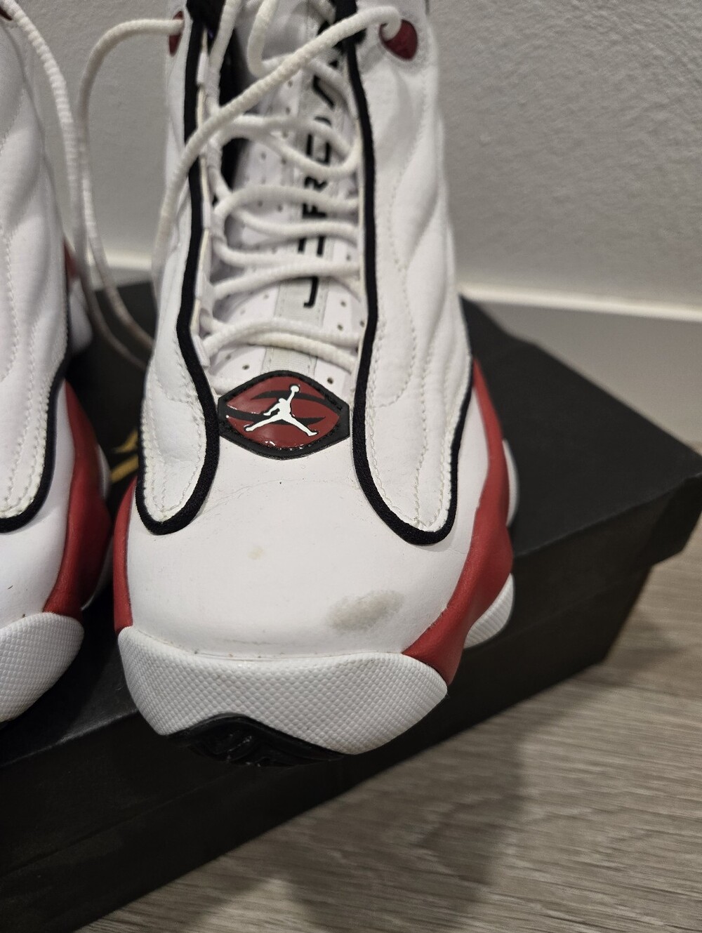 Jordan Pro Strong (GS) White/Black/Red Shoe - Picture 5 of 8